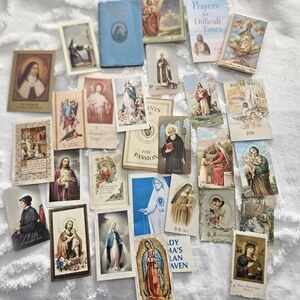 Bundle Of Catholic Holy Cards And Prayer Books